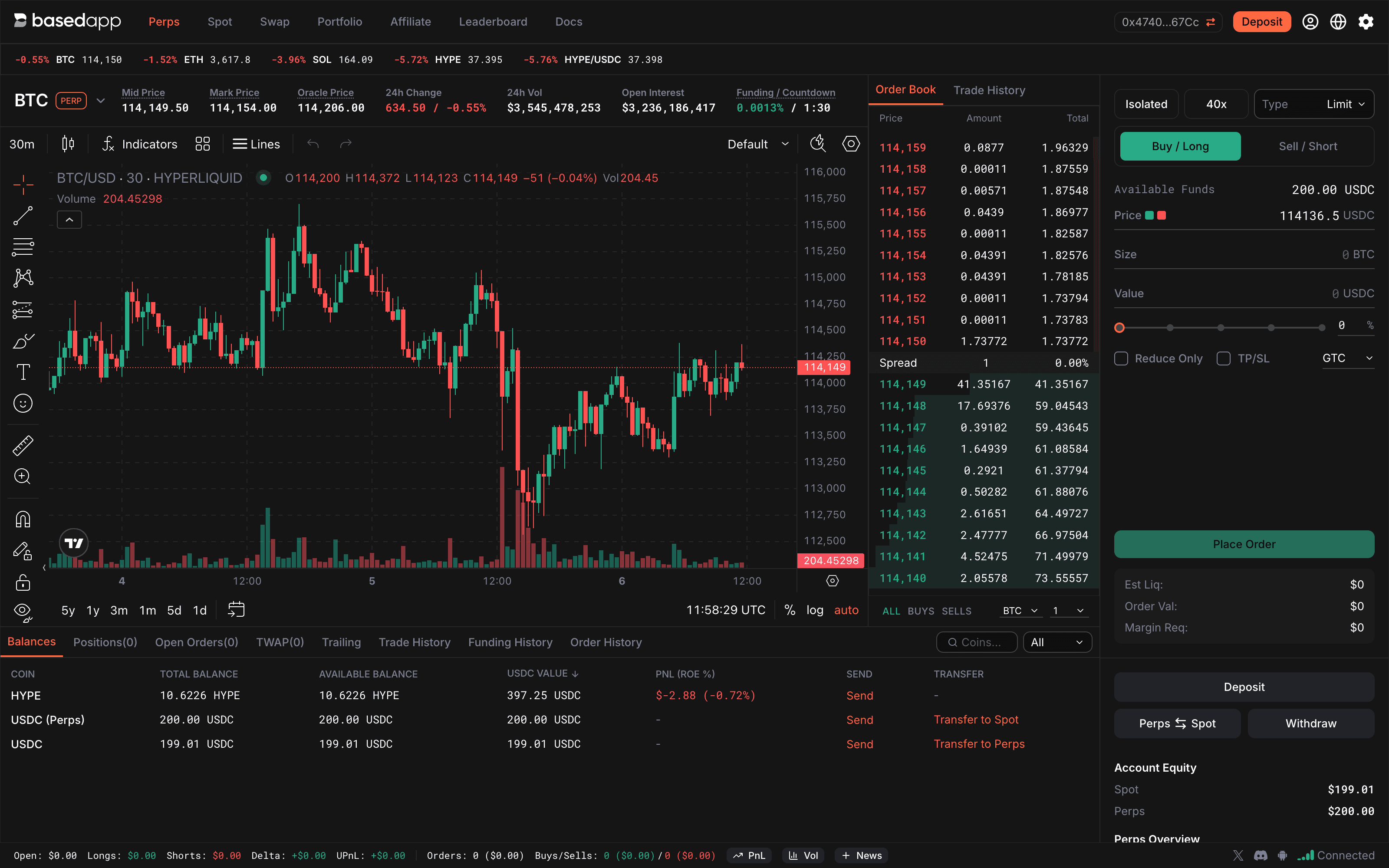 Trade Screen